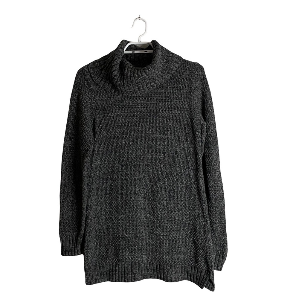 Hilary Radley Women's Gray Knit Cowl Neck Sweater